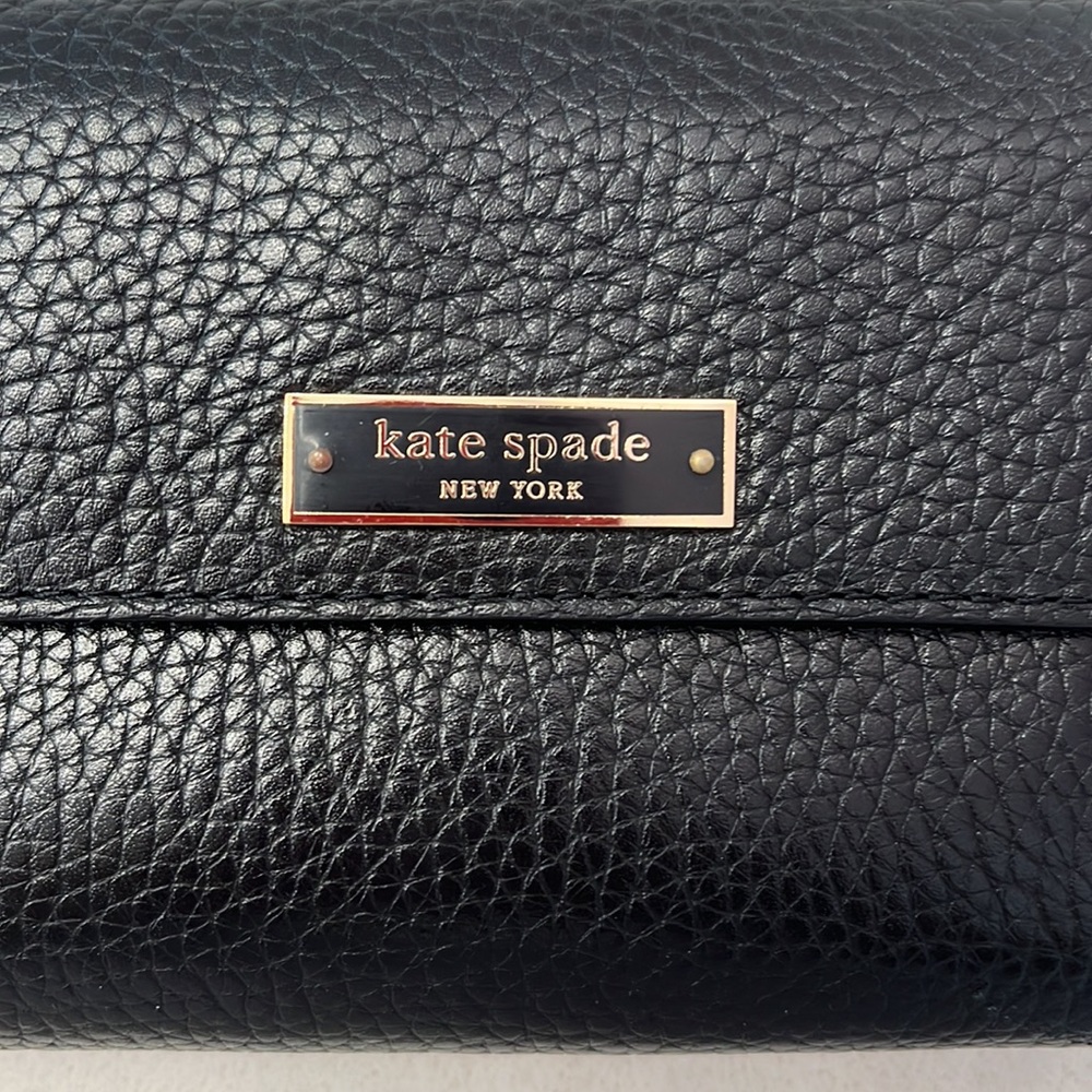 Kate Spade long wallet. Black. - Picture 2 of 10